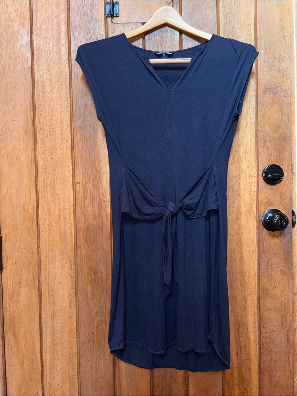 Lands’ End Classic Navy Tie-Waist Women’s Dress